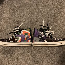 Lightly Used DC Batman and Joker Converse Allstar Chuck Taylors Mens Size 10.5
