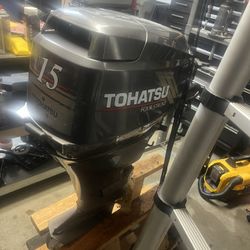 05 Tahatsu 15 Hp Outboard  4 Stroke
