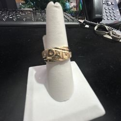10K YG Diamond “Dad” Ring 