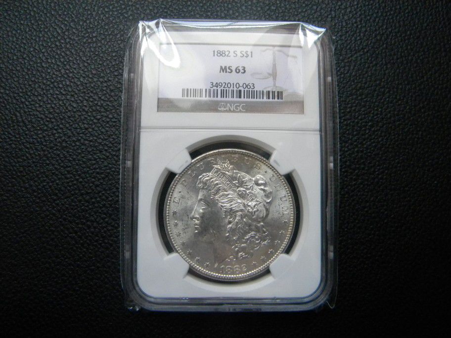 1882-S Morgan Silver Dollar (NGC MS-63)