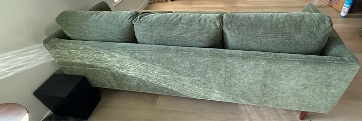 Green Fabric 3-Seat Sofa