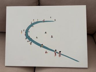 Canvas Painting Abstract Beach Scene Art