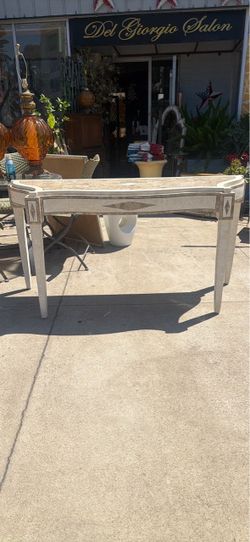 Italy, Marble hallway, entry table with mirror