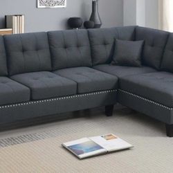 BRAND NEW 2PC SECTIONAL SOFA SET WITH ACCENT PILLOW INCLUDED $329
