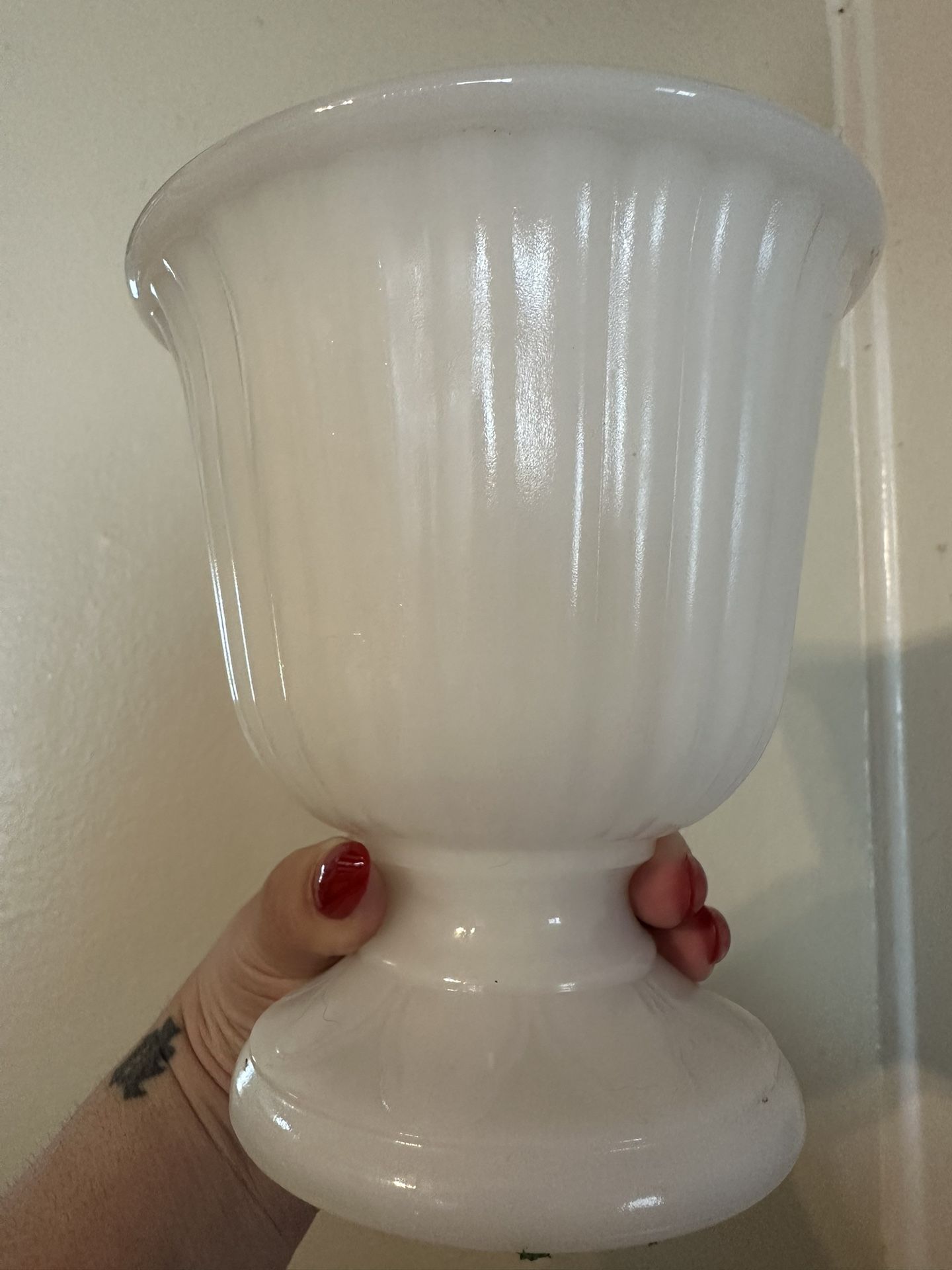 White Glass Vase