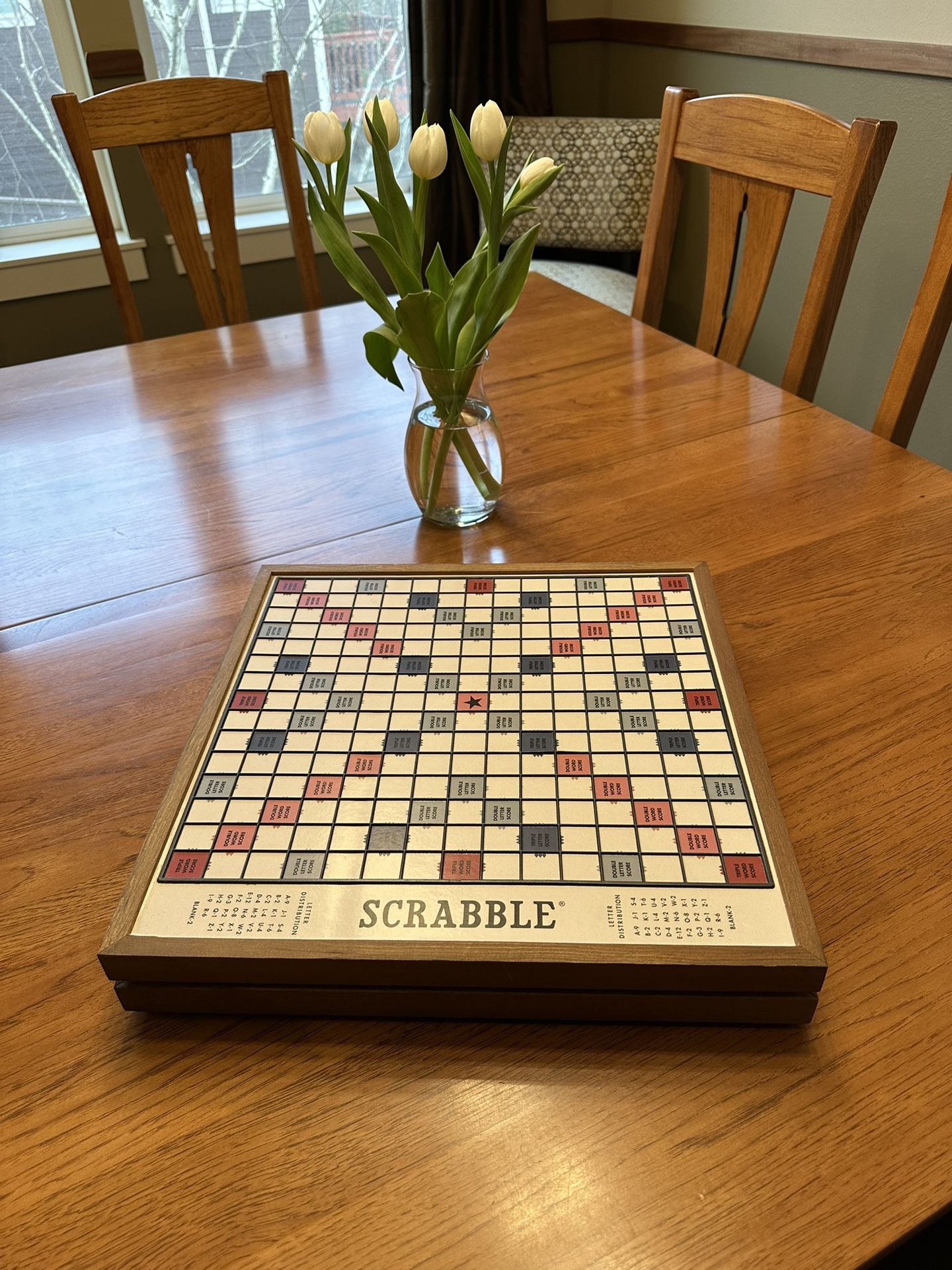 Spinning Wooden Scrabble Board