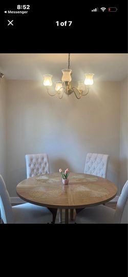 Table oak wood color (chairs not included). On Amazon, it sells for $200, asking $125 p-up 60638