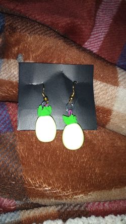 Handmade pineapple earrings