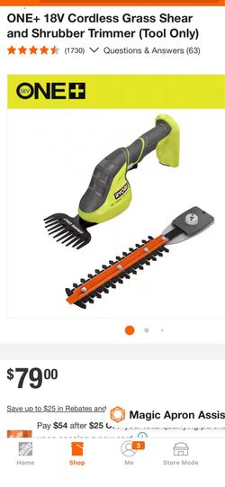 ONE+ 18V Cordless Grass Shear and Shrubber Trimmer (Tool Only)