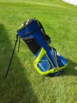 Top Flite Golf Stand Bag Blue Lime Green