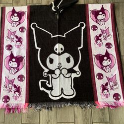 Kuromi Poncho Blanket 