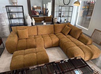 Flash Sale!!! Designer Ember 119” Sectional Sofa Couch