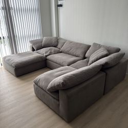 Cloud Sectional Couch - City Furniture - Nixon Gray - Delivery Available (No Ottoman)