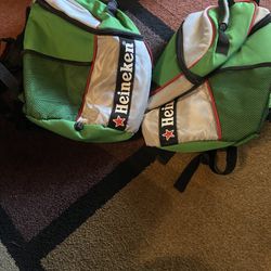 Like New Heineken Back Pack Coolers  15$ Each Or 2/24$