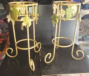 Metal footed Vase/candle holders