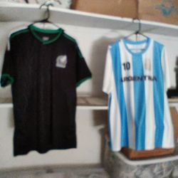 Mexico and Messi World Cup Jerseys.