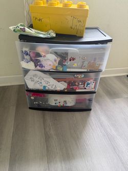 3-Drawer Plastic Storage Cart