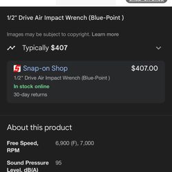 Snap On Blue Point Impact 