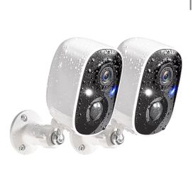 GMK Security Cameras Wireless Outdoor, 2K Color Night Vision AI Motion Detection 2-Way Talk Battery Powered WiFi Home Indoor Camera IP65 Weatherproof 