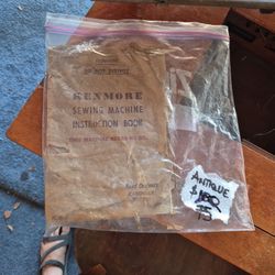 Antique Kenmore Sewing Machine w/ Owners Manual, Table & Chair