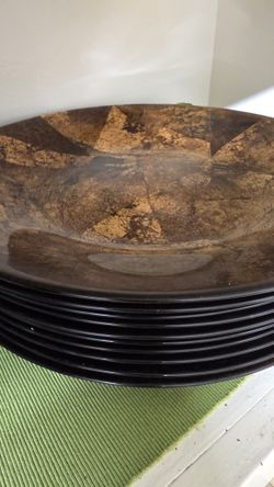 Golden Bronzed Serving Plates
