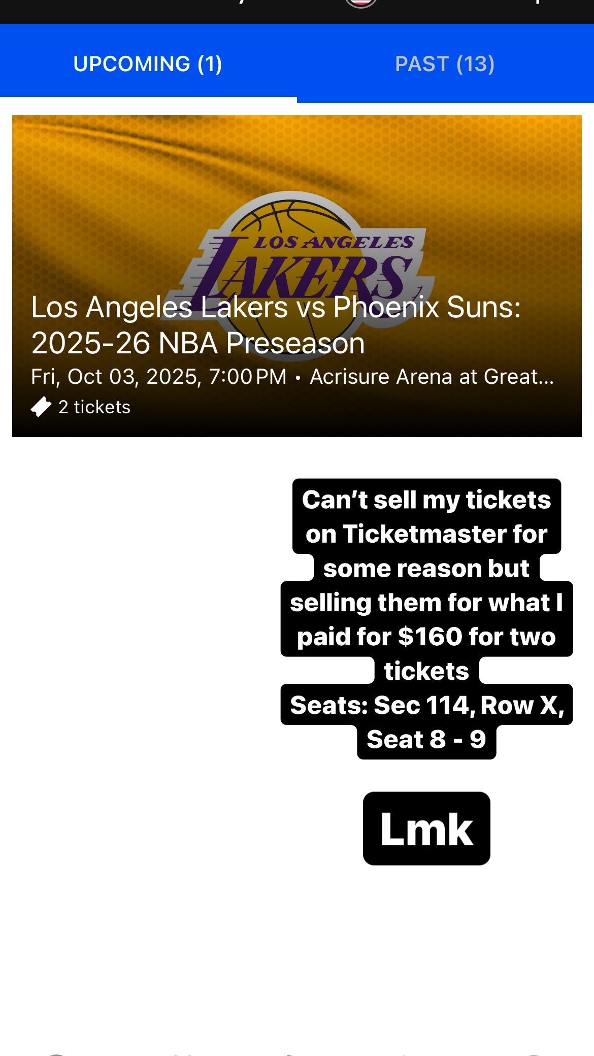 Laker Tickets Palm desert Acrisure arena