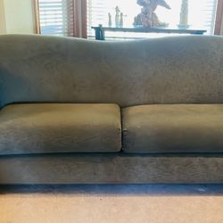 Beautiful Green Cloth Sofa/Couch With Swirl Design