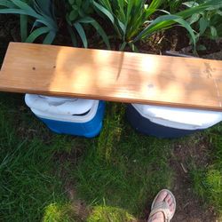 Oak Shelf , 3 Ft By 7 1/2
