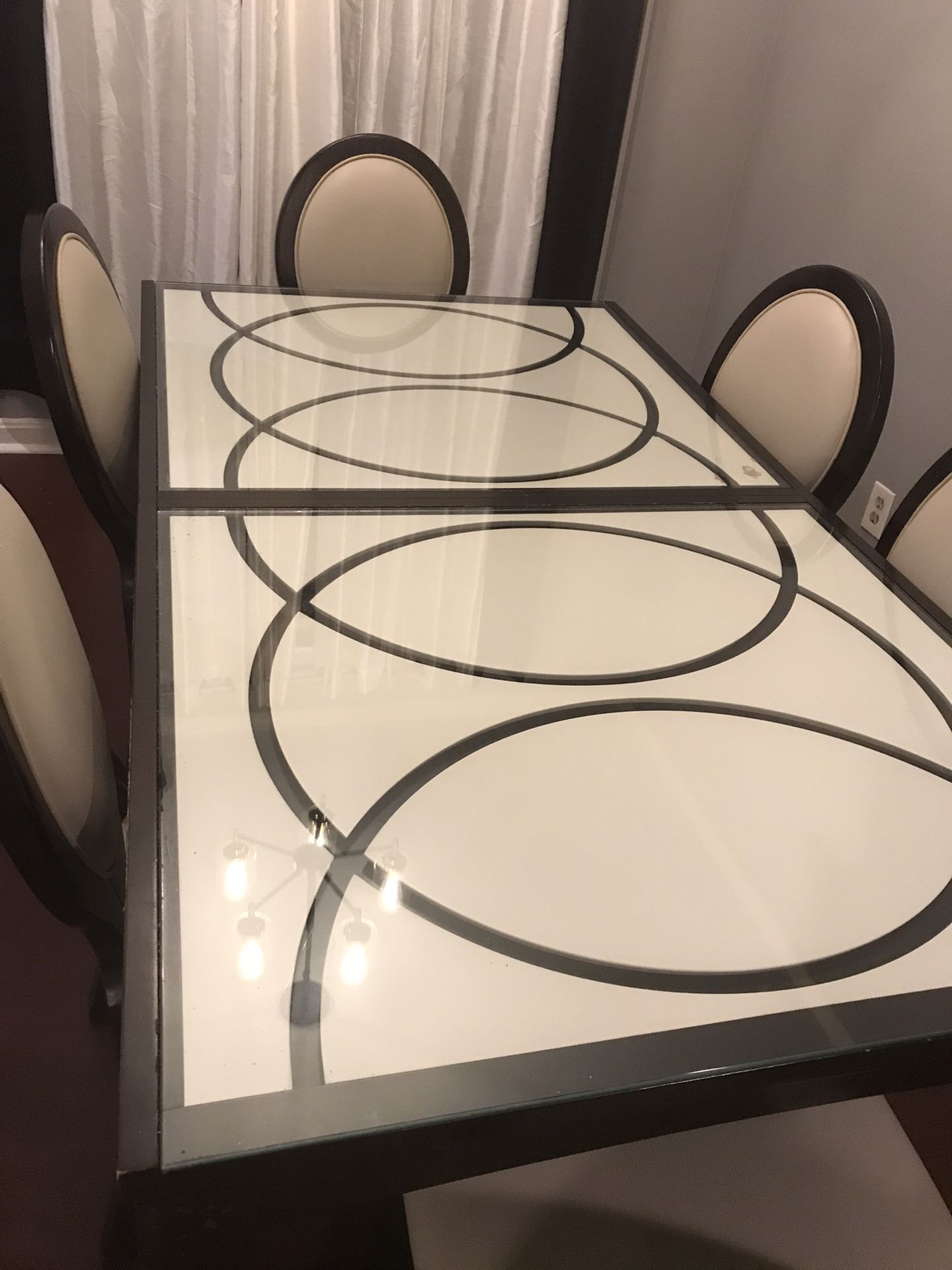 Dining room set with six chairs