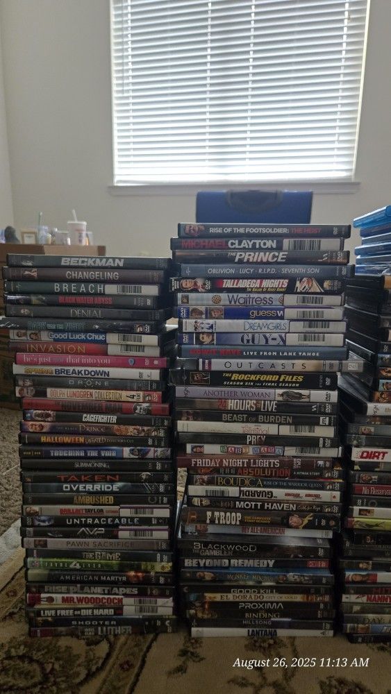 Lot Of Movies DVDs And Blu Ray Discs 108 Movies