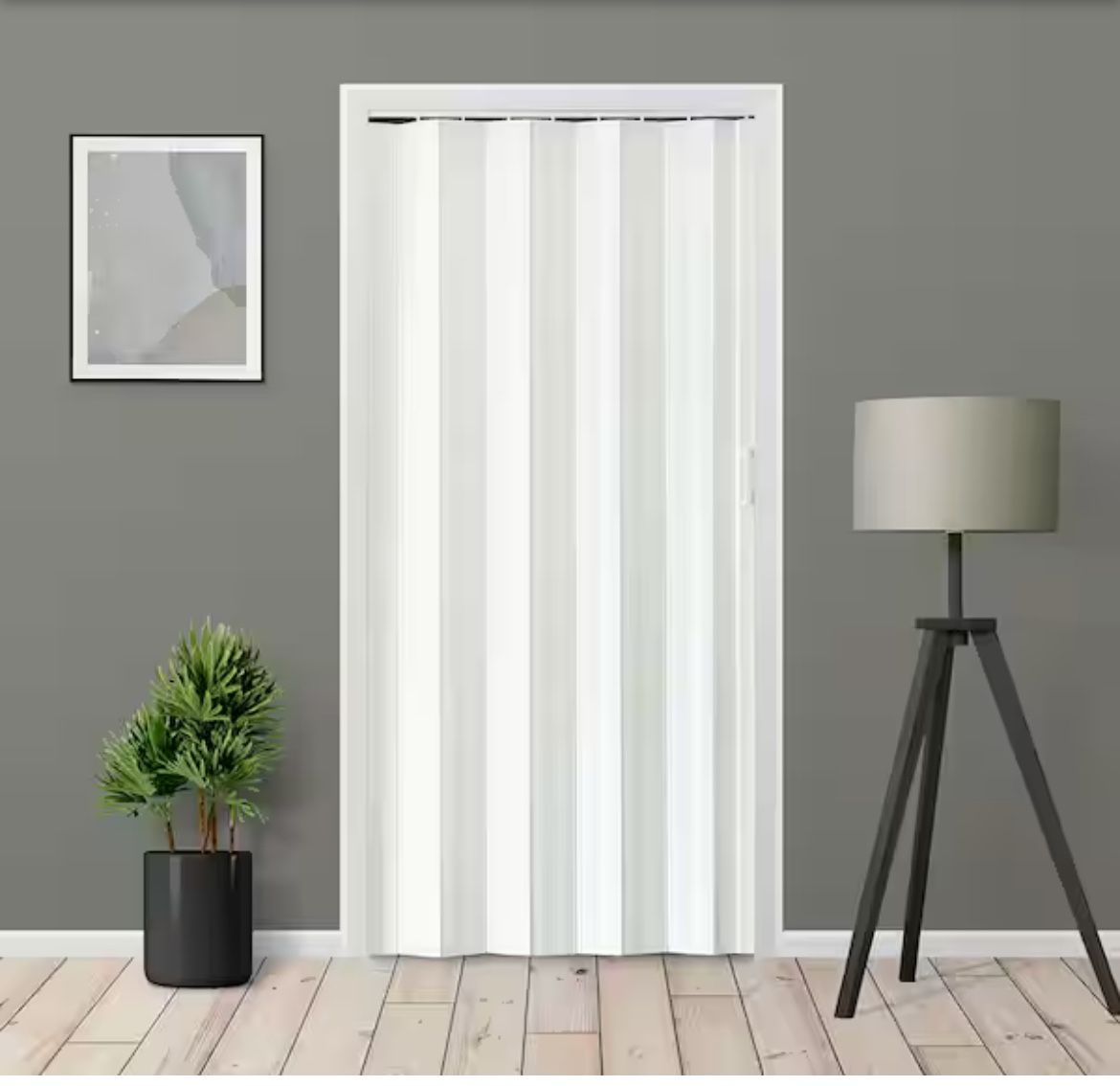 Everbilt Accordion Door Jupiter Scandinavian White 36 in. x 80 in.