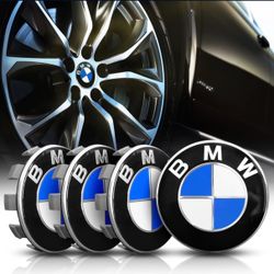 4pcs 68mm Blue Wheel Center Caps Rim Hub Cap Logo Center Cover Compatible with 1 3 5 6 7 X Z Series   