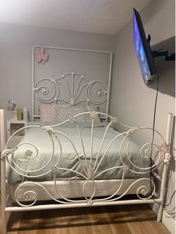 Handmade in Malibu, this custom metal bed frame is exceptionally sturdy, built to last, and crafted
