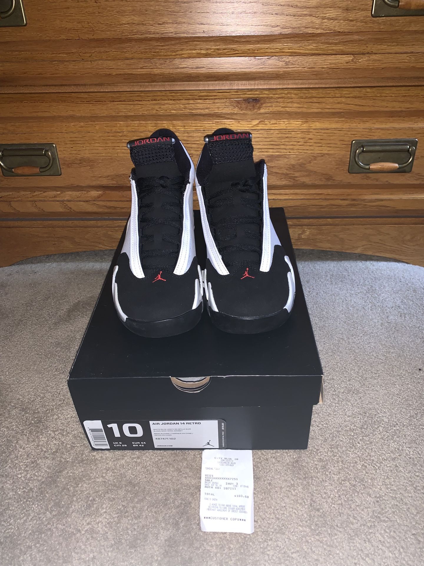 Air Jordan 14 Black Toe