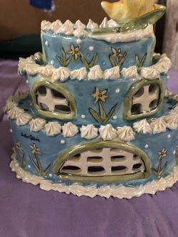 March birthday cake topper ceramic Thumbnail
