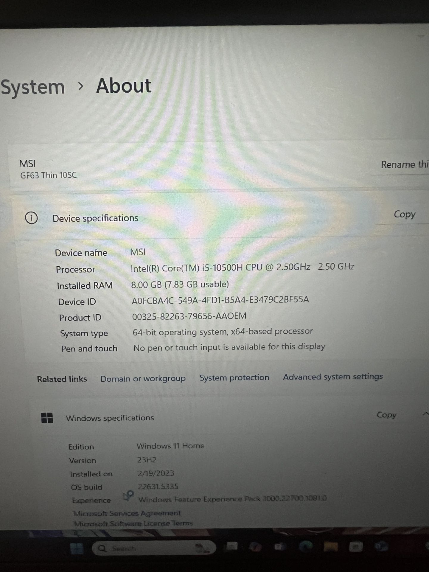 MSI GF63 Gaming Laptop