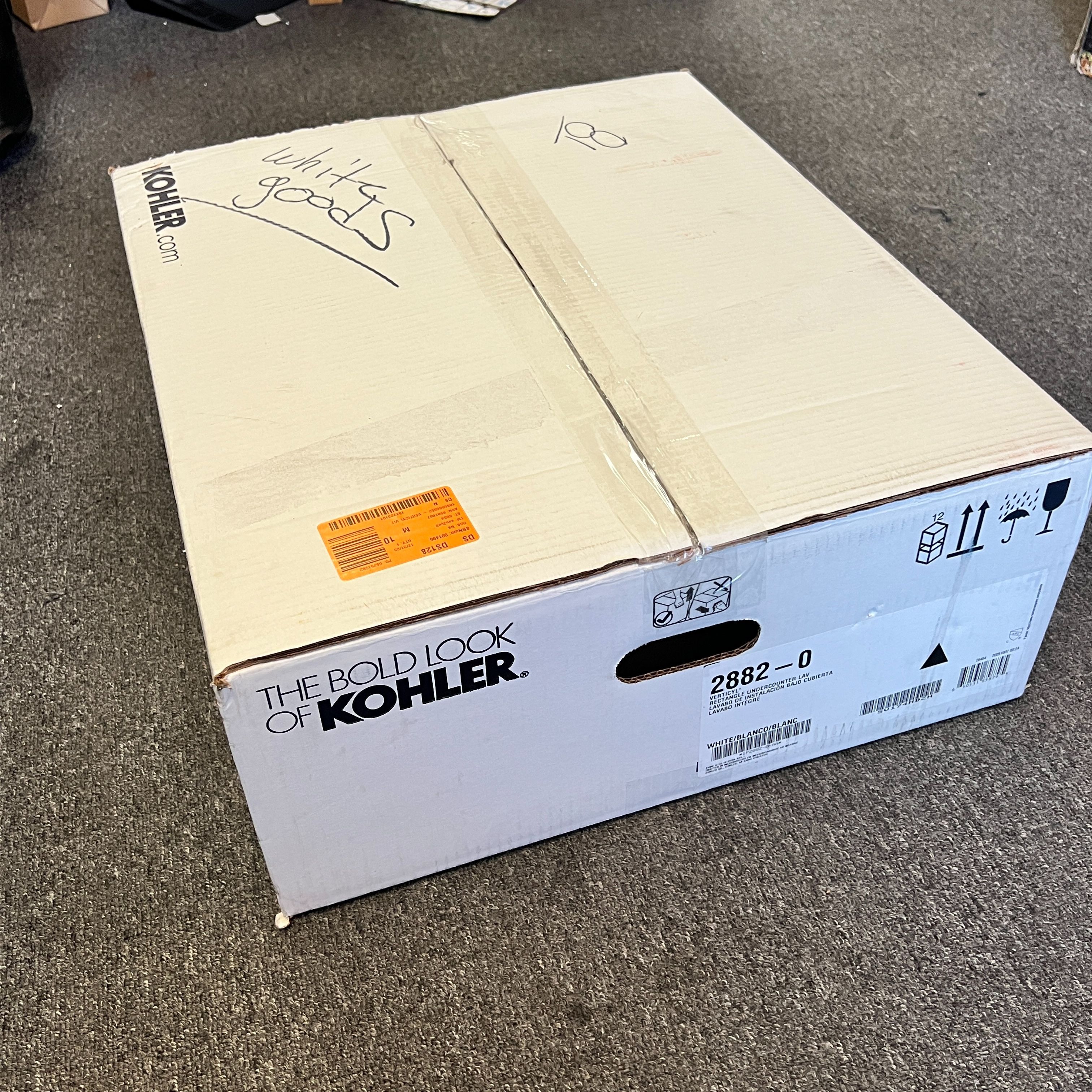 Kohler Verticyl Undermount Bathroom Sink in White Vitreous China - 2882-0