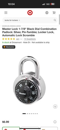 Master lock Black guard