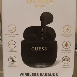 "GUESS Bluetooth Wireless Earbuds + Charging Case, Fast USB-C, Waterproof, 5H Playtime"