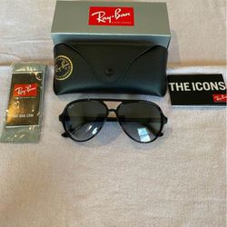 New RayBan RB4125 Cats5000 Blue Gradient Sunglasses
