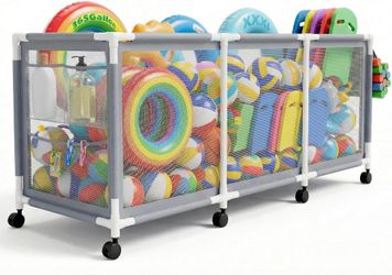 Jotesnew 365 Gallon Pool Storage Bin Gray