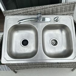 Stainless Steel Drop In Kitchen Sink 33x22
