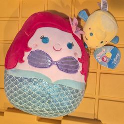 New Disney  Princess  Ariel And Flounder Squishmallow 