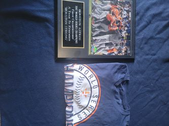 Astros Championship Plaque And Shirt