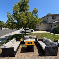 Deep Seating Cushions High Quality Fully Assembled Inside The Box Patio Furniture Set With Fire Pit 🆕🚎🛺🆕