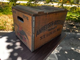 Vintage Anheuser-Busch Centennial 1(contact info removed) Wood Crate Budweiser Beer St. Louis