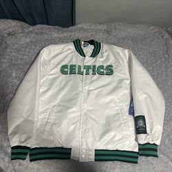 White Boston Celtics Jacket