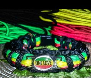 "OneLove" Rasta / Rastafarian Paracord Bracelets
