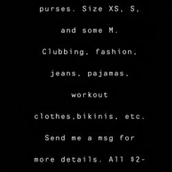 Ladies /Junior clothes starting at $2 
