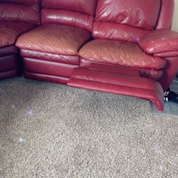 Leather Sofa Bed And Recliner ! FREE